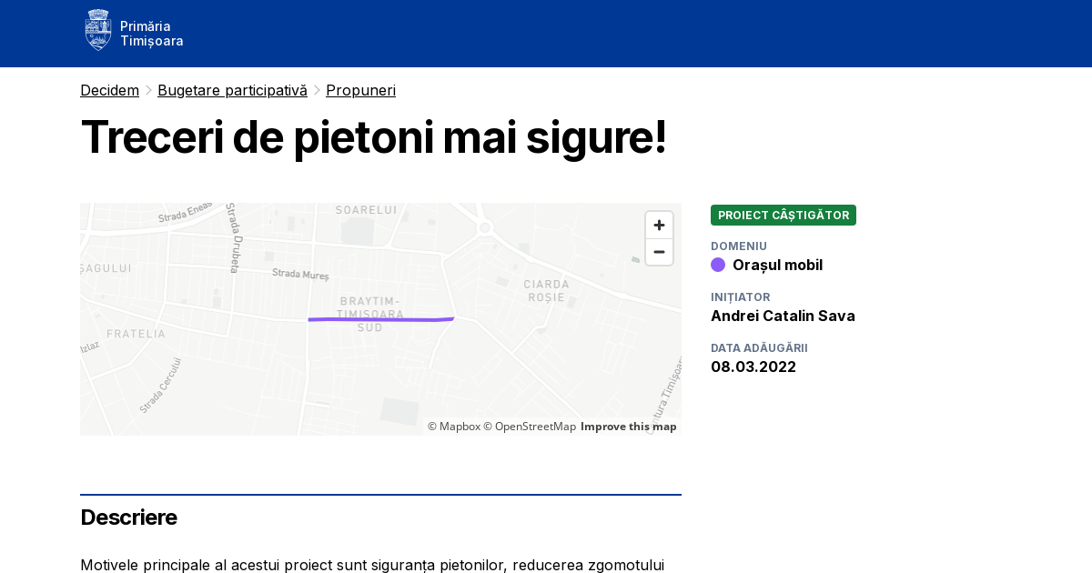 Treceri De Pietoni Mai Sigure